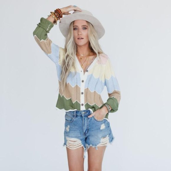 Sweaters - APRIL BUTTON DOWN CARDIGAN  NWT